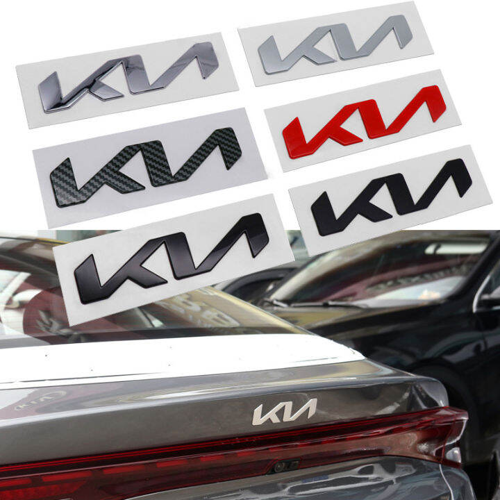 3D for KN Letter Logo ABS Emblem Badge Stickers Car Body Side Logo Decal For KIA Stonic Soluto