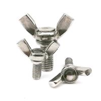 1/2/5/10pcs M3 M4 M5 M6 M8 M10 M12 304 Stainless Steel Hand Tighten Adjust Butterfly Ear Wing Head Thumbscrew Thumb Screw Bolt Screw Nut Drivers