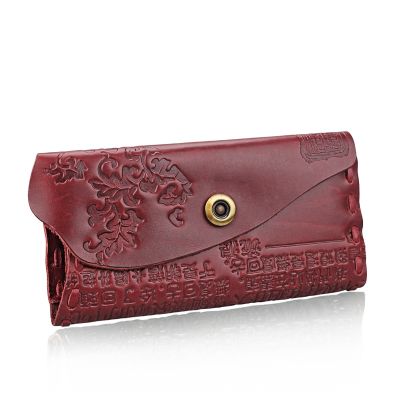 [COD] Manufacturers wholesale retro personality Mawangdui mens and womens leather clutch bag handmade