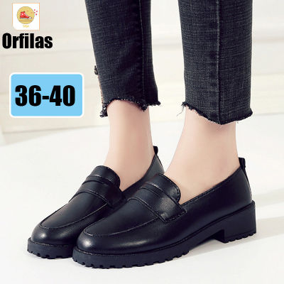 Orfials หญิงสไตล์เกาหลีทั้งหมดตรงกับรองเท้าหนังขนาดเล็กสไตล์อังกฤษฤดูใบไม้ร่วงรองเท้านักเรียนแบน,รองเท้าหนังสตรีส้นเตี้ย,รองเท้าหนังสําหรับทํางานทุกวัน