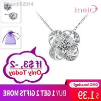 ☑๑ Endless Love Flower Solid 925 Sterling Silver Jewelry for Women Wife Gift Mystic Zircon Pendant Necklaces CZ Silver Jewellry