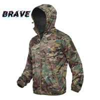 ฤดูร้อนผู้ชายกีฬากลางแจ้งยุทธวิธี Windbreaker Hooded Zipper Coat Men S Camouflage Windproof Breathable Skin Jacket Chaquetas