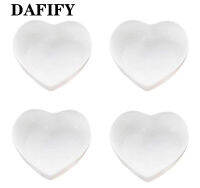 DAFIFY 1 ชิ้นมินิเซรามิกรูปหัวใจเซรามิกบาร์บีคิวซอสถั่วเหลืองจาน 7*7.6*2 ซม.