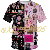 （xzx  31th）  (all in stock xzx180305)Hot Sale Summer New Pop Music Combination BLACK-PINK 3d Printing T-shirt Unisex Casual Fashion Round Neck Short-sleeved T-shirt Hip Hop Cool Street Style T-shirt 05