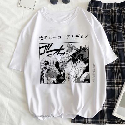 เสื้อยืดพิมพ์ลายอนิเมะ My Hero Academia Shoto Todoroki