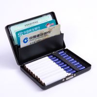 Aluminum alloy magnetically organ card bag 3 screens name card bag shielding function block RFID zero wallet man cigarette case --A0509