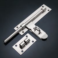 Stainless Steel Latch Padlock Door Bolt Anti-theft Buckle Home Old-style Door Lock Latch Door and Window Hardware Door Hardware Locks Metal film resis