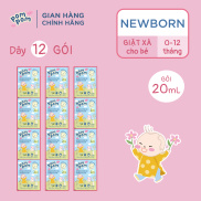 12 Gói Giặt Xả Pom Pom Newborn 20ml An Toàn Cho Da Bé 0-1 Tuổi