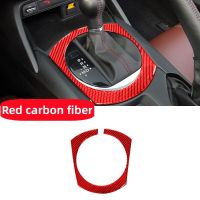 For Mazda MX-5 ND Miata 2016-2022 MX5 Gear Shift Surround Red Carbon Fiber Cover Sticker Gearbox Frame Trim Auto Accessories