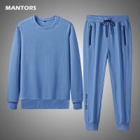 Brand Mens Tracksuit Cotton Two Pieces Set 2022 Casual Mens Set Sportswear Spring Autumn Hoodie Pants Joggers Track Suit Men