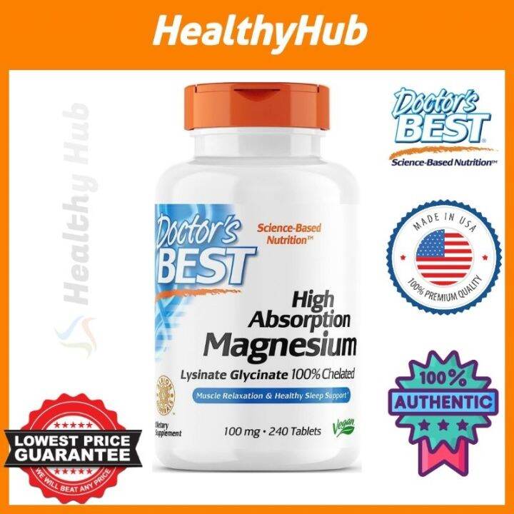 【COD】 Doctor's Best High Absorption Chelated Magnesium Glycinate