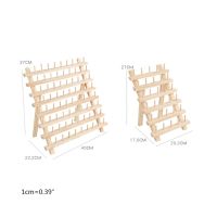 ‘；。、】= Foldable Wooden Thread Holder 30/80/120 Spools Sewing Embroidery Thread Rack Organizer Wall Hanging Cones Stand Shelf