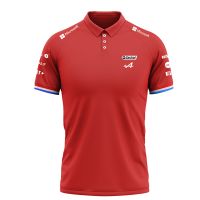 2022ขายร้อน F1สูตรหนึ่ง Alpine ทีม Alonso สีฟ้าเสื้อโปโลเสื้อแขนสั้นผู้ชายและสตรี Racing ฤดูร้อน31 Ocon เสื้อยืด