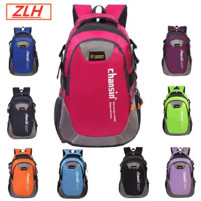 ZLH SHOP กระเป๋าเป้แฟชั่น ใหม่ ทรงเรียบ จุของได้เยอะ ระบายอากาศดี กันน้ำ กันเหงื่อ เป้ unisex เหมาะกับโอกาสต่างๆ มี 8 สีให้เลือก