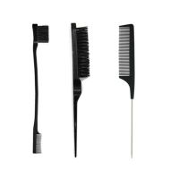 Hairdressing Comb Hairdressing Point-tailed Comb Three-piece Set Double-headed Eyebrow Brush Curly Hair Comb Evening Wear Comb
