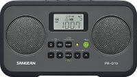 Sangean PR-D19BK FM Stereo/AM Digital Tuning Portable Radio with Protective Bumper (Gray/Black) Gray/Black Radio