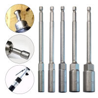 5Pcs 150Mm ยาวไฟฟ้าเจาะ Socket Head Bolt Nut Driver Bit Impact เจาะ Bits Adapter Socket Adapter Wrench Extension Bar