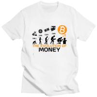 Bitcoin T Shirt Funny The Evolution Of Money Tee Bitcoin Japan Simple Manga Print Cotton Men Gildan Spot 100% Cotton