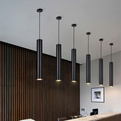 Modern led Pendant Lamp Long Tube Lamp Kitchen Island Dining Room Shop Bar Counter Decoration Cylinder Pendant Lights