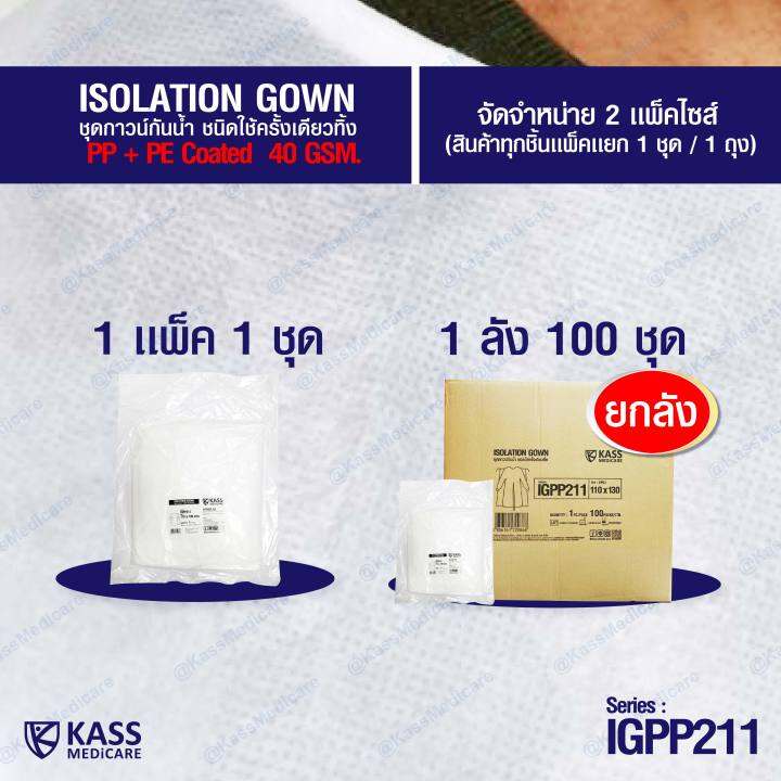 ชุดกาวน์กันน้ำ-ชนิดใช้ครั้งเดียวทิ้ง-isolation-gown-series-igpp211