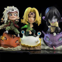 ฟิกเกอร์อนิเมะนารูโตะรุ่น Q Pvc Orochimaru Tsunade Jiraiya สำหรับตกแต่งสะสมของเล่นตุ๊กตาผ้า