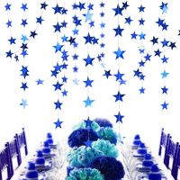 【LF】 Guirlanda de decoração para festa de aniversário 4m azul royal pisca-estrela guirlanda de papel feliz 1 ° aniversário decoração de festa meninos meninas chá de bebê materiais de casamento