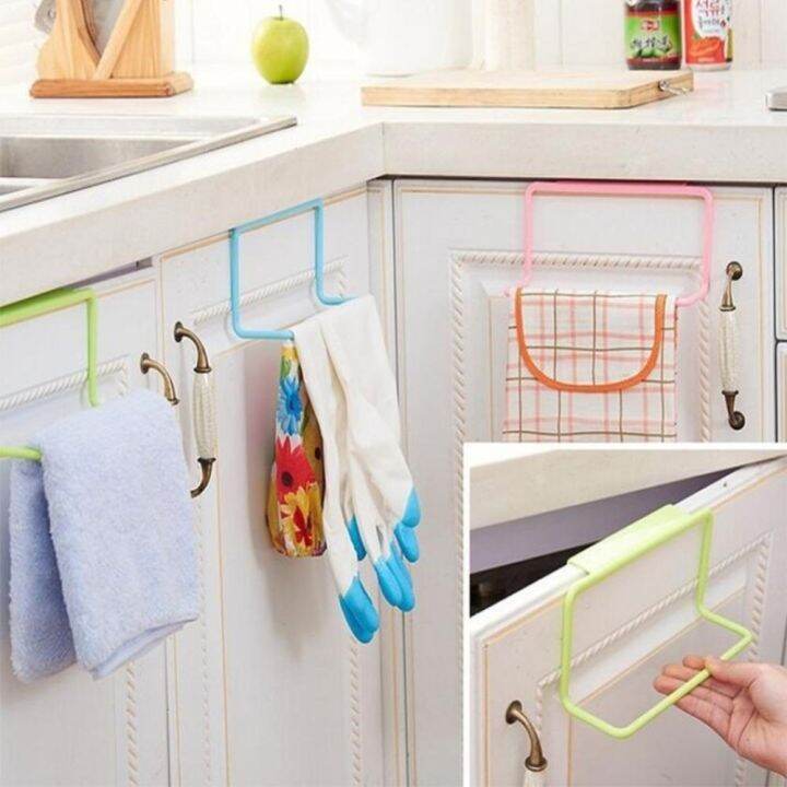 Over Door Tea Towel Rack Bar Hanging Holder Rail Organizer Bathroom