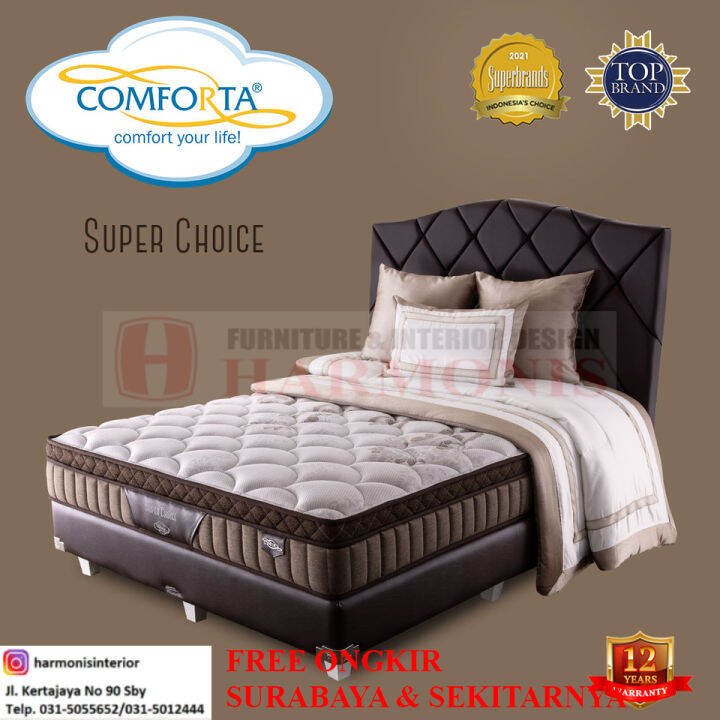 COMFORTA SUPER CHOICE SPRING BED FULL SET UKURAN 90 100 120 160 180 200