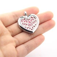 30mm Diffuser Necklace Pendant Jewelry Making Aromatherapy Perfume Locket With 10pcs