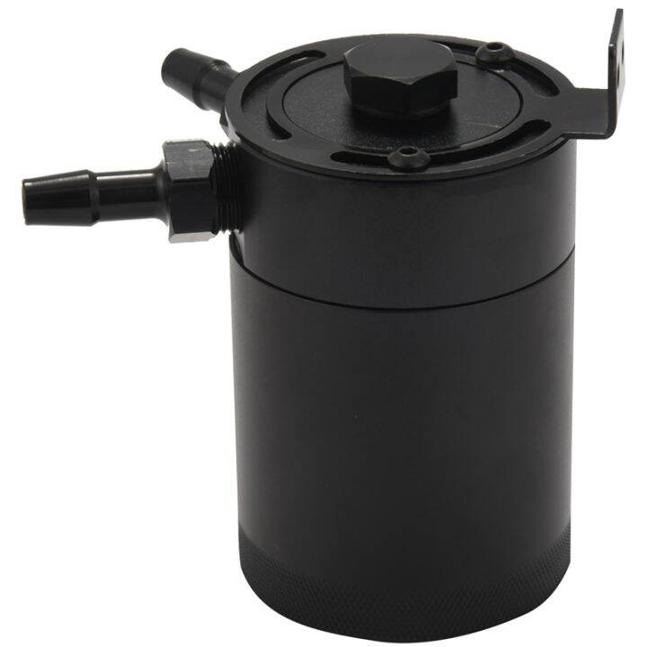 Universal Racing Baffled 2Port Oil Catch Can Tank Reservoir + Drain