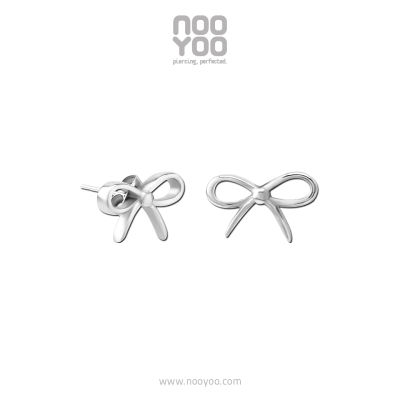 NooYoo ต่างหูสำหรับผิวแพ้ง่าย Bow Surgical Steel