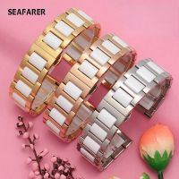 “：{ Stainless Steel Ceramic Watch Strap For Folli Follie  Tissot Quick Release Watch Bracelet Women Women Watchband