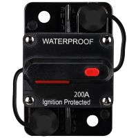 Waterproof Circuit Breaker,With Manual Reset,12V-48V DC,for Car Marine Trolling Motors Boat Power Protect