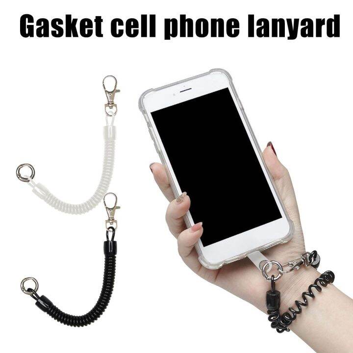 Telescopic Anti theft Spring Lanyard Wrist Lanyard Gasket Phone Safety Tether For Mobile Phone