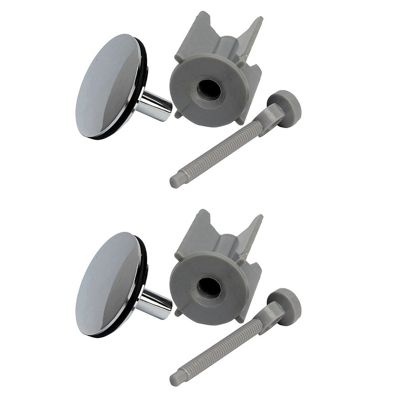 2X Universal Sink Plug Bathroom 40mm Pop-Up Plug Replacement Drain Plug Detachable Adjustable Manual Lift Drain Plug