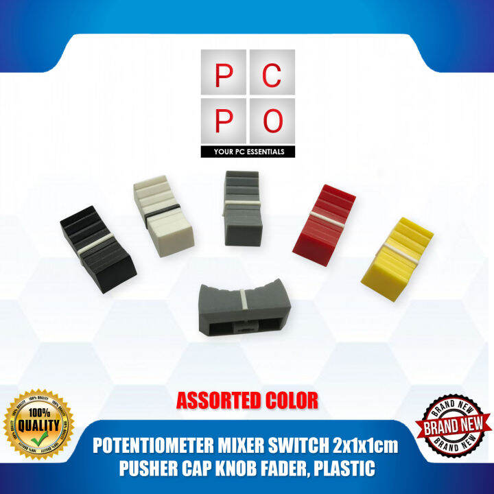 POTENTIOMETER MIXER SWITCH 2x1x1cm, PUSHER CAP KNOB FADER, PLASTIC Lazada PH