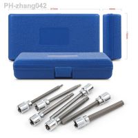 3/8 Drive Extra Long Torx/Allen Star Bit Socket Set 7-Piece Cr-V Steel Socket Adapter Chrome Vanadium Steel 3mm -10mm