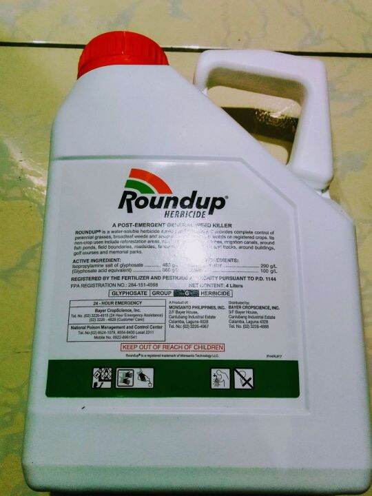 ROUN UP 480 SL GLYPHOSATE HERBICIDE (GALON) BY BAYER Lazada PH