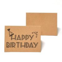 GUZHRNG 10 Pcs DIY Decoration Happy Birthday Gift Party Supplies Kraft Paper Greeting Cards Message Cards Birthday Card