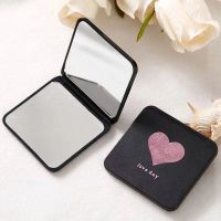 Foldable Makeup Mirror Mini Square Makeup Vanity Mirror Portable Hand Mirrors Double-sided Compact Mirror Pocket Cosmetic Mirror Mirrors