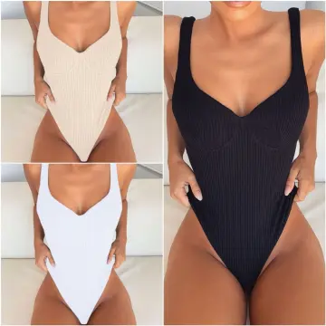 Women One-Piece Swimsuits Push Up Swimwear Patchwork Mesh Backless