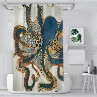 Underwater Dream Octopus Bathroom Shower Curtains  Waterproof Partition Curtain Designed Home Decor Accessories