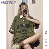 Margot Fashion เสื้อแขนสั้น แขนสั้นเสื้อยืด เสื้อ poloการออกแบบสไตล์วิทยาลัยอเมริกัน วินเทจ 2023 NEW WPL23900EW 37Z230912