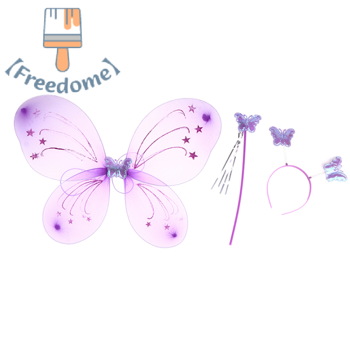 freedome-3pcs-เด็ก-fairy-princess-ชุดเครื่องแต่งกายสวมผีเสื้อปีกไม้กายสิทธิ์อุปกรณ์พรรค