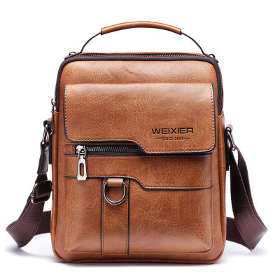 New Fashion Male bag shoulder bag husband Mens crossbody bags Vintage Business pu Leather Men Messenger Bags Casual Man Small