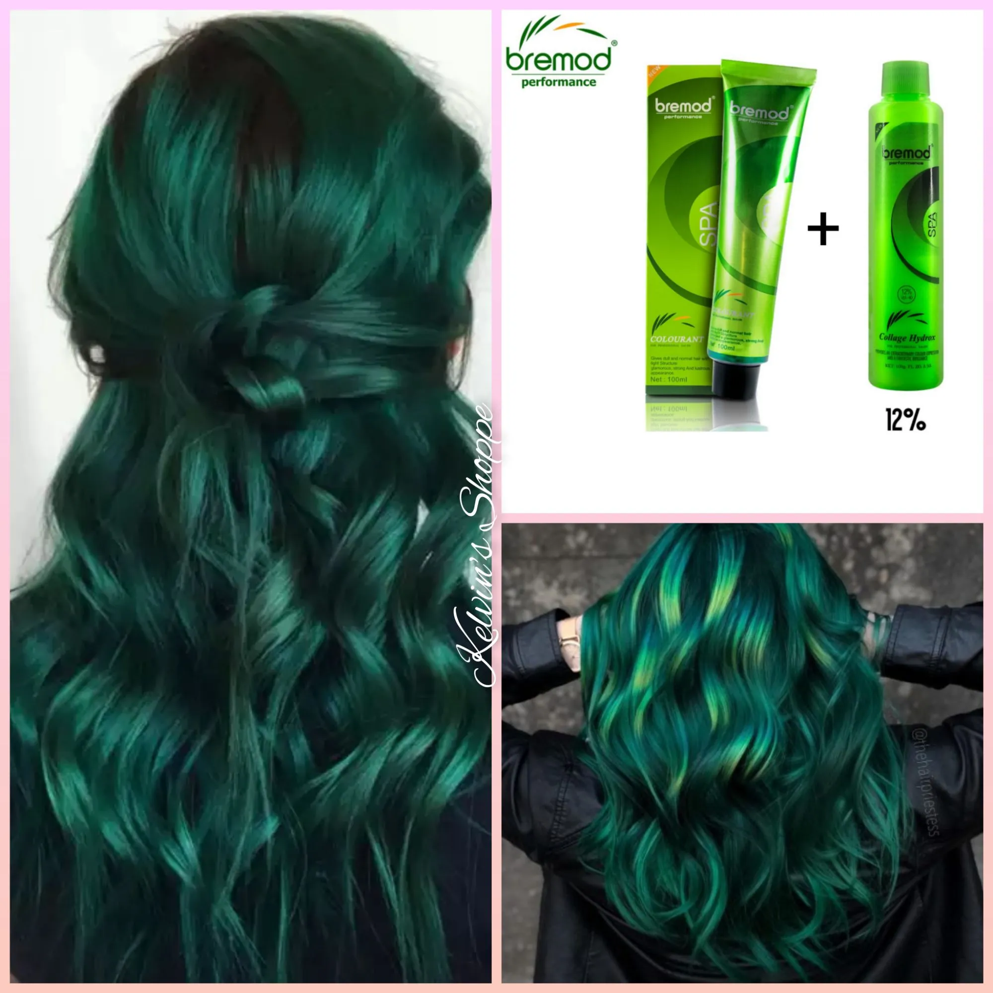 GREEN Bremod Permanent Hair Color Set | Lazada PH