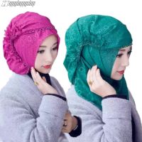 【YF】 Muslim Women Turban Cap Party Headwear Hijab Headband Wrap Instant Ladies Headscarf Khimar Hat Arab