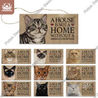 Lupeishop Decor Cat Plaque ป้ายไม้น่ารักตกแต่ง Plaque ไม้แขวนป้ายสำหรับ Pet Cat House Decor Wall Decor ตกแต่งบ้าน-น่ารักและแปลกสำหรับคนรักแมว
