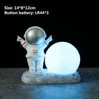 Astronaut Spaceman LED Night Light Boy Boy Bedroom Bedside Desktop Creative Decoration Home Decoration Gift Resin Lamp