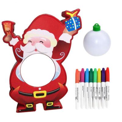 Creative Magic DIY Christmas Tree Santa Claus Children Hand Painted Ball Painted Egg Decorations Toy Christmas Gift Drawing Toys